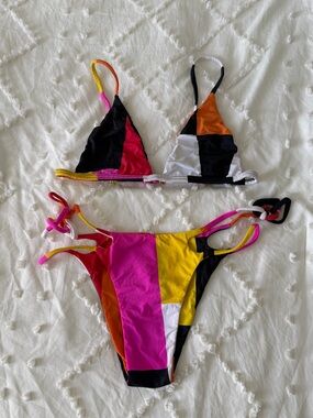 San Lorenzo Colorblock Triangle Bikini Set